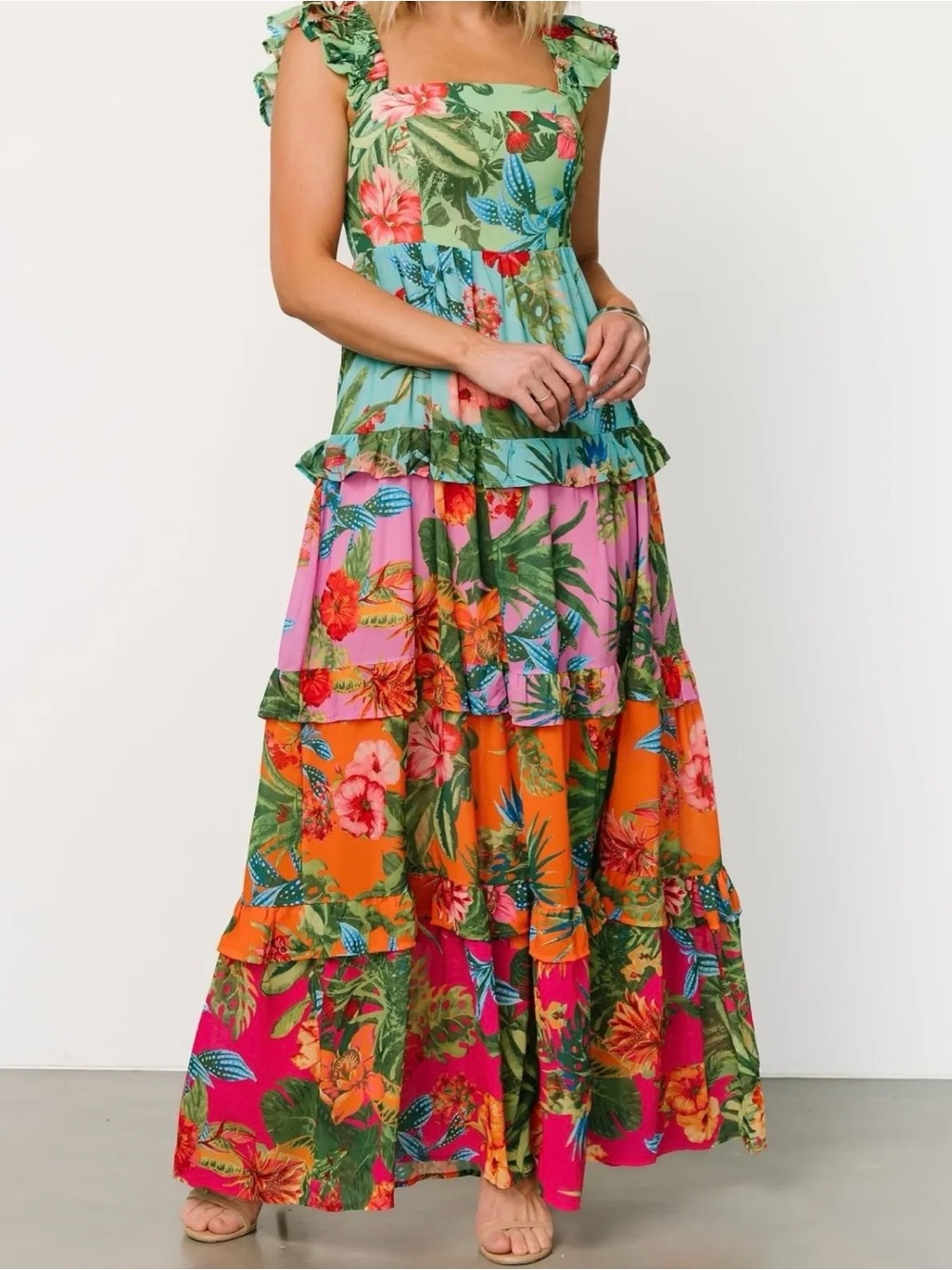 VGUC Flying Tomato Tropical Maxi Dress XL